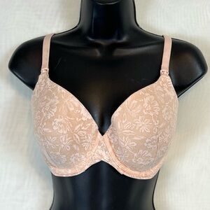 New Auden Blush Pink Underwire Nirsing Bra 36D